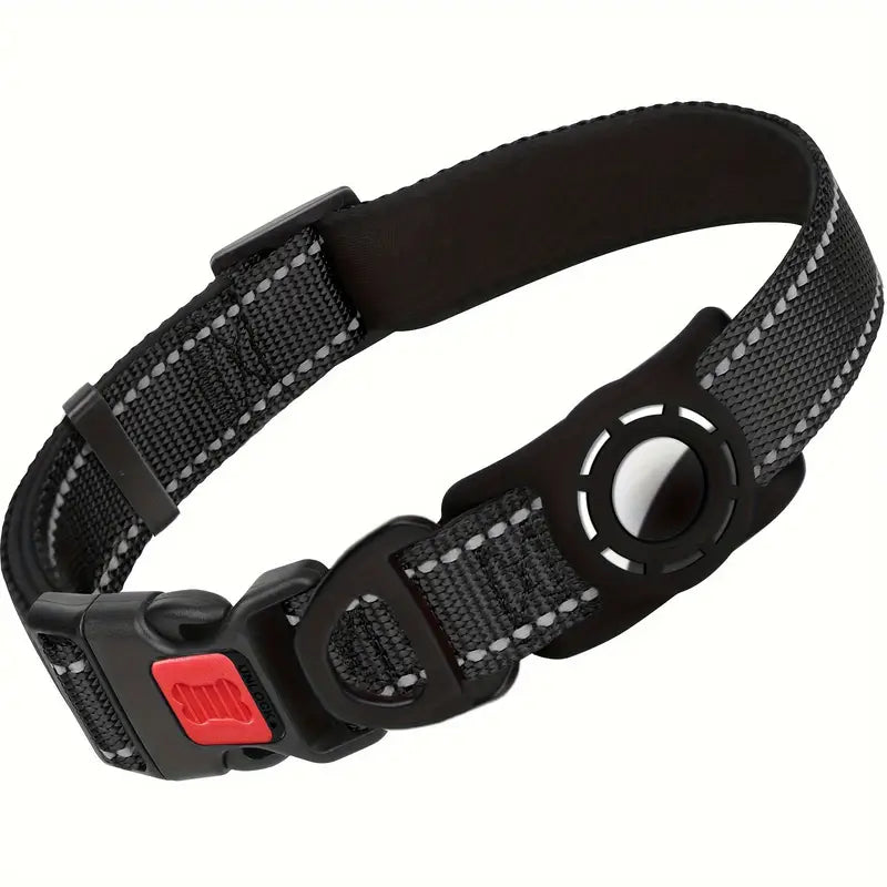 AirTag Hundehalsband – Reflektierendes, gepolstertes Halsband mit AirTag-Halter