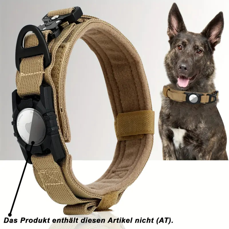 Taktisches Hundehalsband mit AirTag-Halter