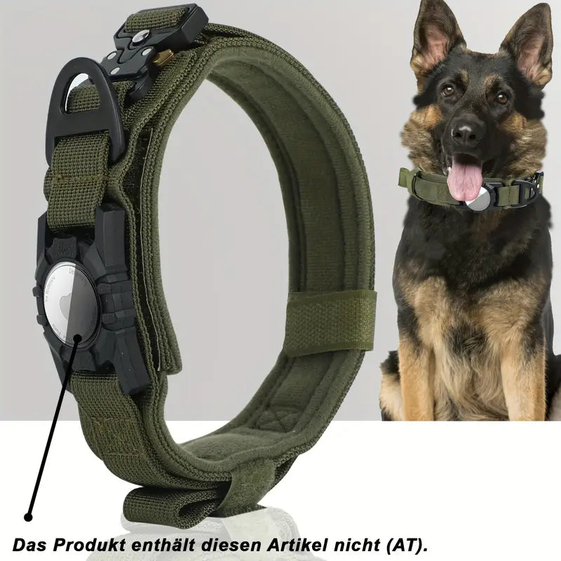 Taktisches Hundehalsband mit AirTag-Halter