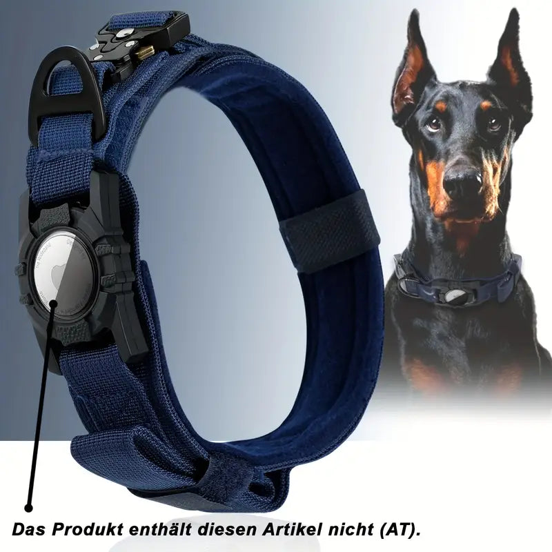 Taktisches Hundehalsband mit AirTag-Halter