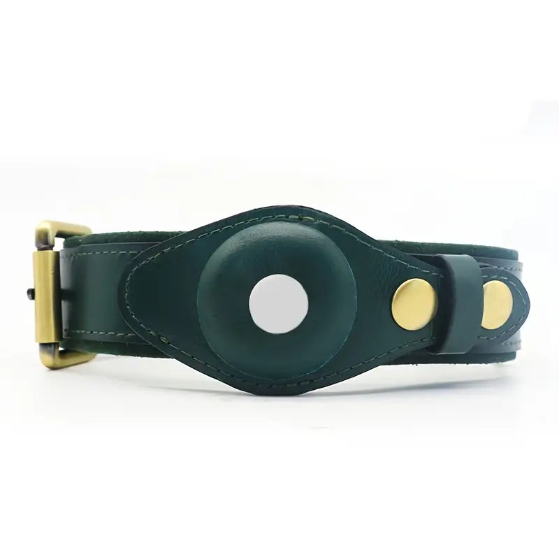 Premium Leder Hunde­halsband mit AirTag Halter & GPS Tracking