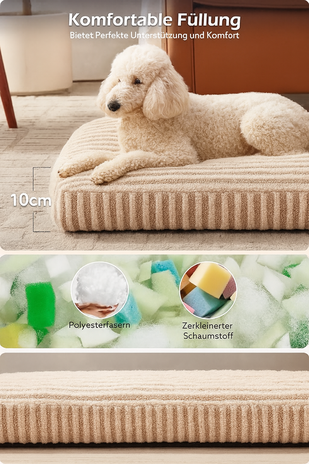 Karl der Kuschlige | waschbares Premium Hundebett