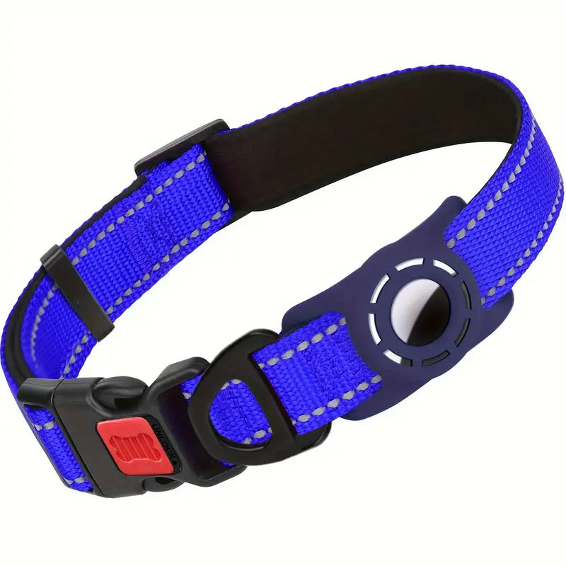 AirTag Hundehalsband – Reflektierendes, gepolstertes Halsband mit AirTag-Halter